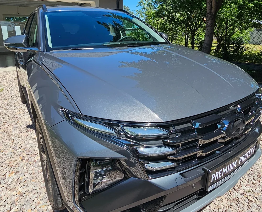 Folia PPF Premium Protekt 19 Hyundai Tucson po zabezpieczeniu folią PPF przed studiem Premium Protekt